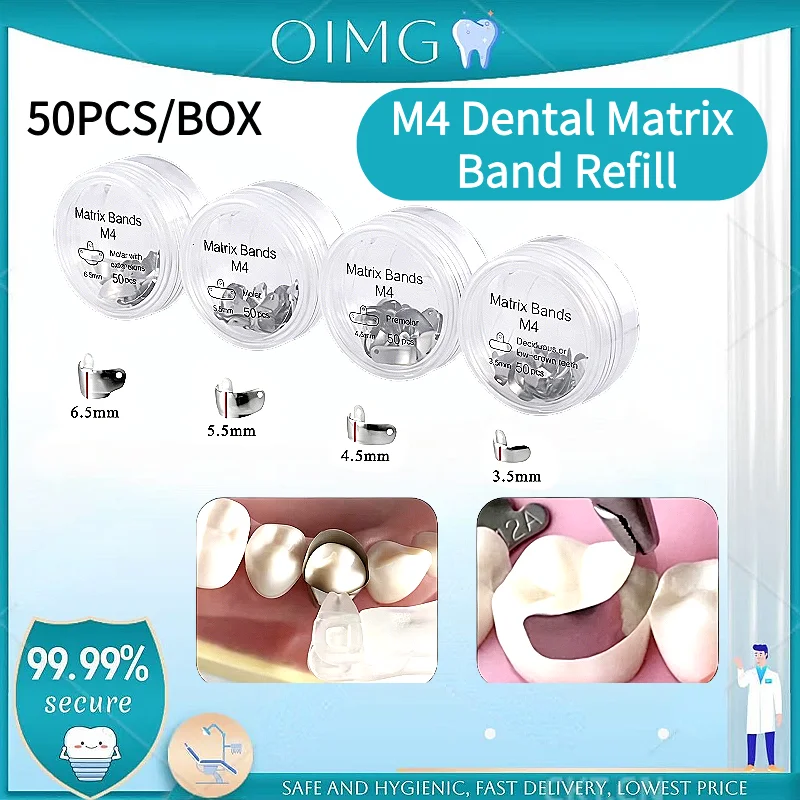 M4 Dental Sectional Matrix Bands Stainless Steel Tooth Filling Tools Dental Restorative Materials
M4 Dental Sectional Matrix Bands Stainless Steel Tooth Filling Tools Dental Restorative Materials