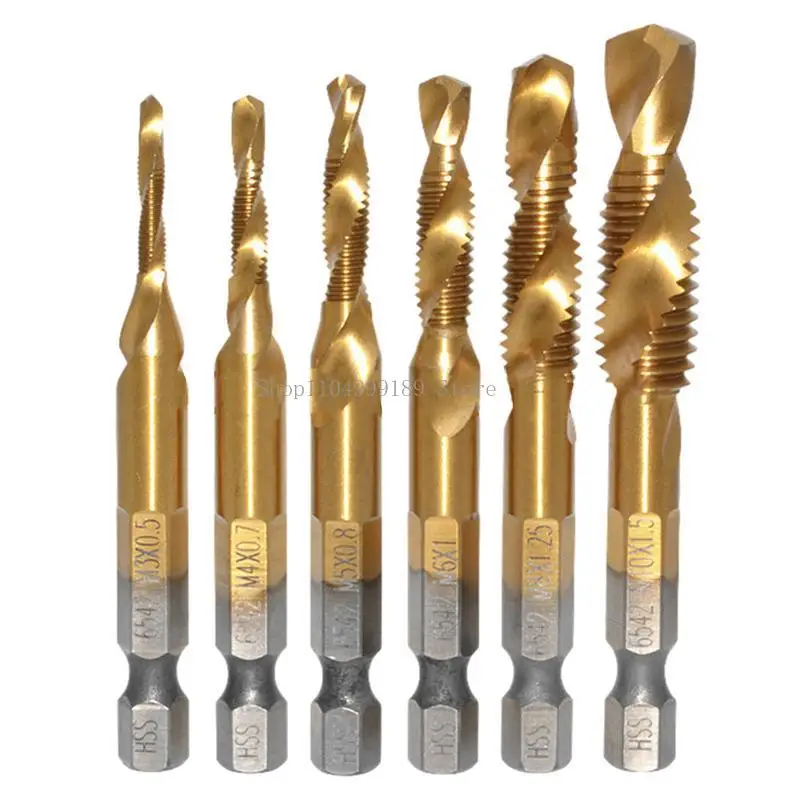 Drill Tap Bits Set Spiral Point High Speed Steel Tap Drill Set 6 Pcs Combination Drill & Taps High Hardness Screw Taps Tool Kit
Drill Tap Bits Set Spiral Point High Speed Steel Tap Drill Set 6 Pcs Combination Drill & Taps High Hardness Screw Taps Tool Kit