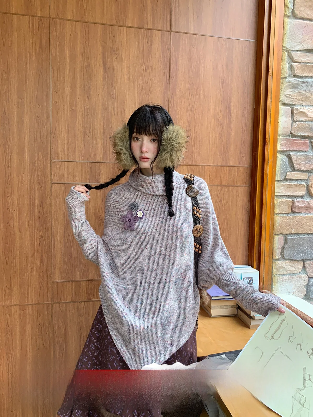 ay Фиолетовый глиняный асимметричный длинный свитер Све женский осенне-зимний теплый вязаный топ Sweet Spot круглый Ne свободного покроя
ay Фиолетовый глиняный асимметричный длинный свитер Све женский осенне-зимний теплый вязаный топ Sweet Spot круглый Ne свободного покроя