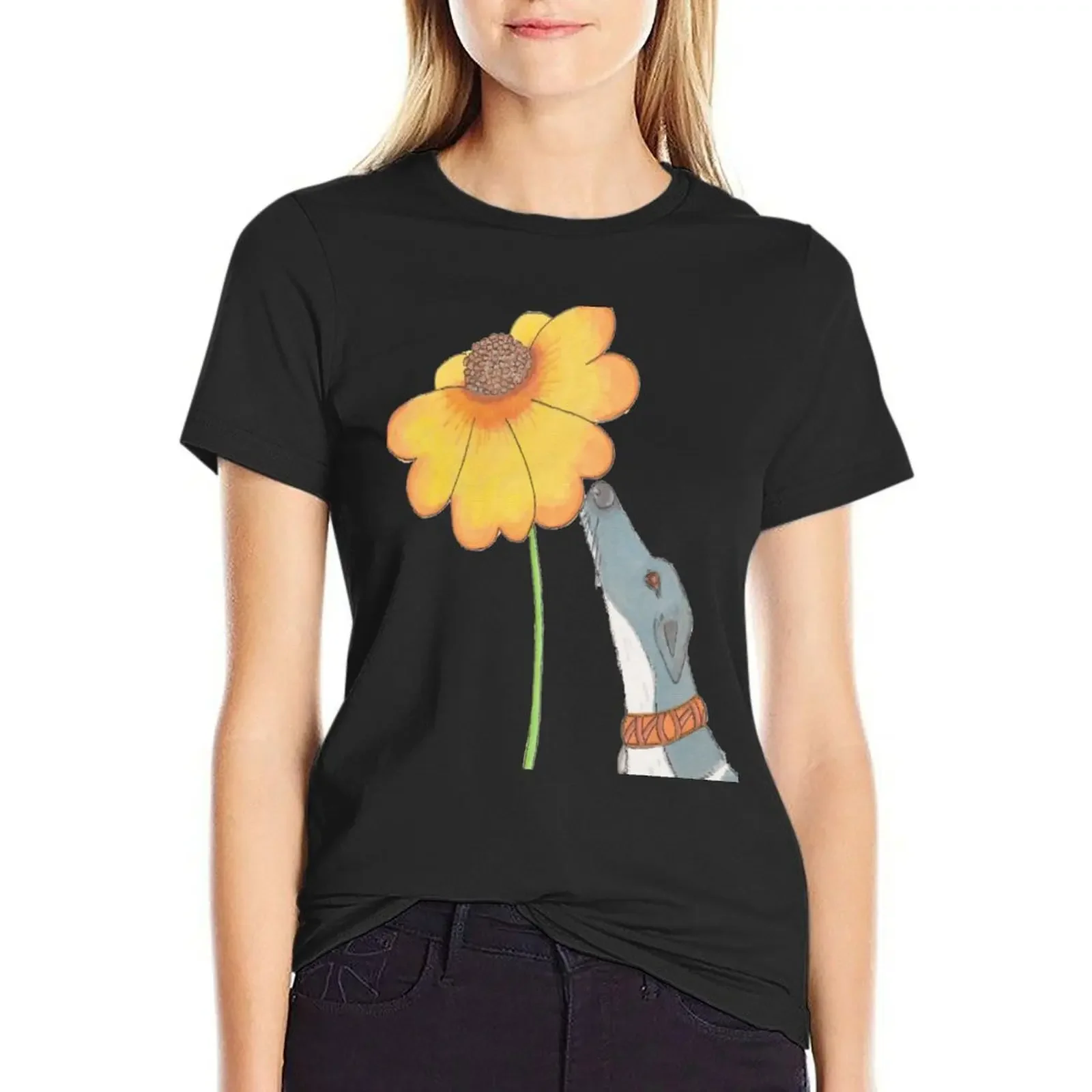 Just Sniffing Sunshine - Greyhound Sniffing a Yellow Flower T-Shirt shirts graphic tees summer tops anime womans clothing
Just Sniffing Sunshine - Greyhound Sniffing a Yellow Flower T-Shirt shirts graphic tees summer tops anime womans clothing