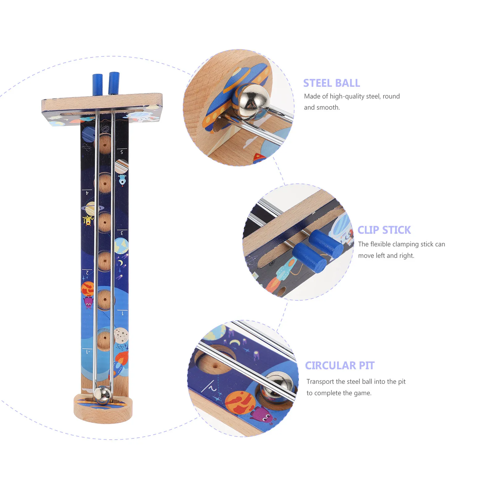 1Pcs Clip Sticks Game Steel-Ball Wooden Board Fun Reaction Ability Training Educational Interactive Colorful Rolling Balls Play
1Pcs Clip Sticks Game Steel-Ball Wooden Board Fun Reaction Ability Training Educational Interactive Colorful Rolling Balls Play