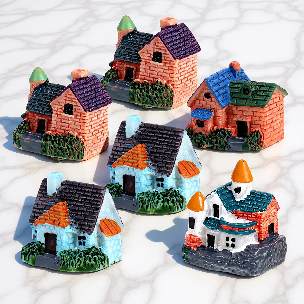 6Pcs Miniature Village Thatched Houses Resin Non-Fading Waterproof Micro Garden Bonsai Terrarium Fairy Garden Landscaping Crafts
6Pcs Miniature Village Thatched Houses Resin Non-Fading Waterproof Micro Garden Bonsai Terrarium Fairy Garden Landscaping Crafts
