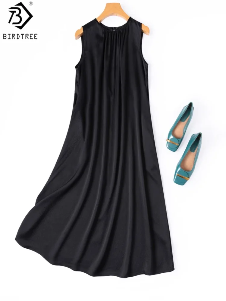 BirdTree, 20MM 93% Silk 7% Spandex Vest Dress, Women Pearl Satin Velvet Hem Dresses, Sleeveless O-neck, 2026 Spring New D63232JF
BirdTree, 20MM 93% Silk 7% Spandex Vest Dress, Women Pearl Satin Velvet Hem Dresses, Sleeveless O-neck, 2026 Spring New D63232JF