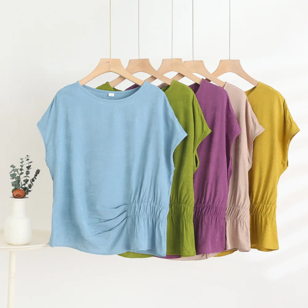 Summer Sleeveless Tshirts Flowy Relaxed Fit Slimming Casual T-Shirt with Fashionable Smocked Waist Fashion Ruched Tee Tops
Summer Sleeveless Tshirts Flowy Relaxed Fit Slimming Casual T-Shirt with Fashionable Smocked Waist Fashion Ruched Tee Tops