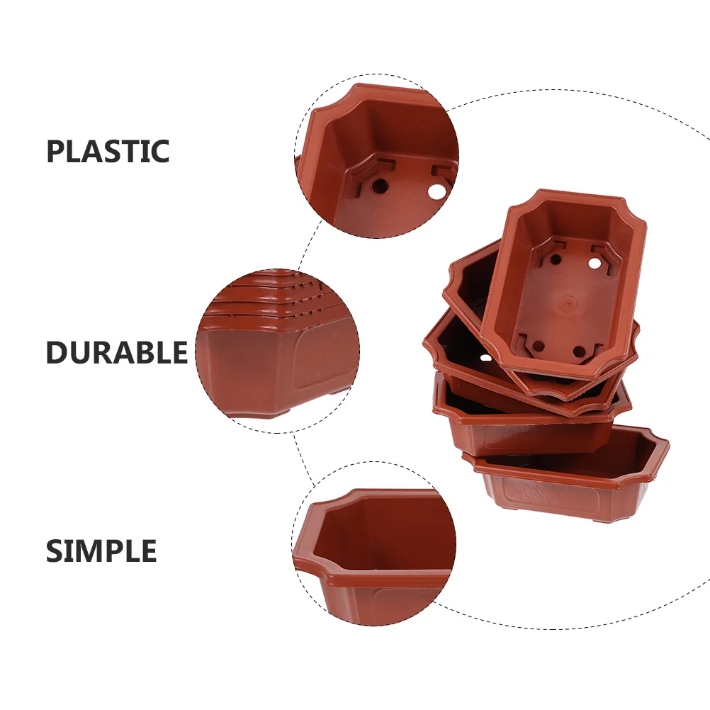 5 PCS Plants Bonsai Pot Planter Boxes Outdoor Succulents Container Plastic Collapsible
5 PCS Plants Bonsai Pot Planter Boxes Outdoor Succulents Container Plastic Collapsible