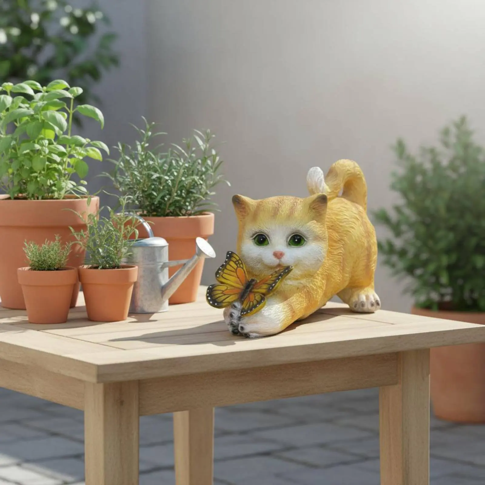 Solar Feline Garden Figurine Resin Material Feline Figurine with Butterfly Light Outdoor Decor Eco Friendly Warm Illumination
Solar Feline Garden Figurine Resin Material Feline Figurine with Butterfly Light Outdoor Decor Eco Friendly Warm Illumination