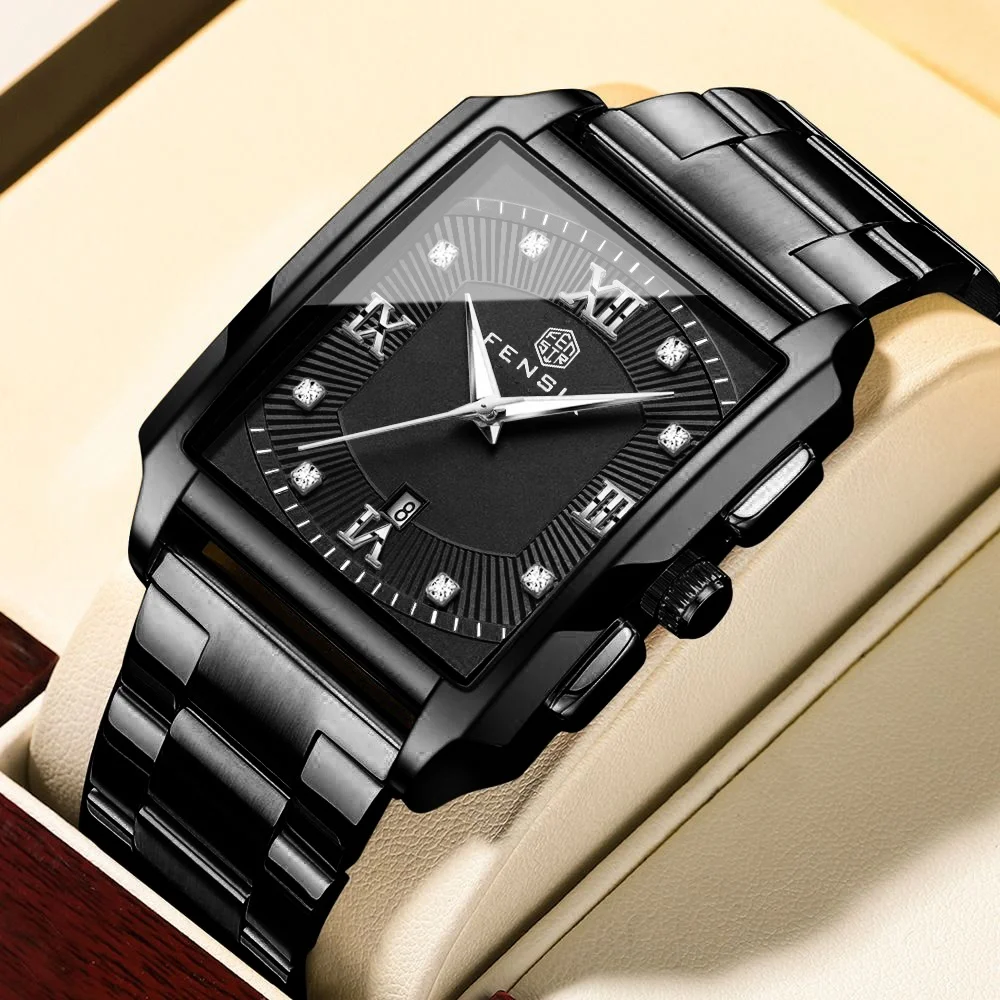 Men's Light Luxury Square Quartz Watch, Diamond-Encrusted Steel Band Waterproof Watch, Roman Scale Calendar Function, Dual-Purpose for Business and Leisure, Accurate Timekeeping, Scratch-Resistant and Wear-Resistant, European and American Hot-Selling High
Men's Light Luxury Square Quartz Watch, Diamond-Encrusted Steel Band Waterproof Watch, Roman Scale Calendar Function, Dual-Purpose for Business and Leisure, Accurate Timekeeping, Scratch-Resistant and Wear-Resistant, European and American Hot-Selling High