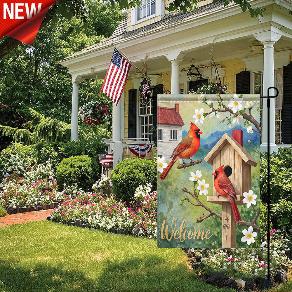 1PC, Welcome Cardinal Print Garden Flag Spring Floral Birdhouse Outdoor Decorative Yard Flag for Patio Lawn Porch
1PC, Welcome Cardinal Print Garden Flag Spring Floral Birdhouse Outdoor Decorative Yard Flag for Patio Lawn Porch