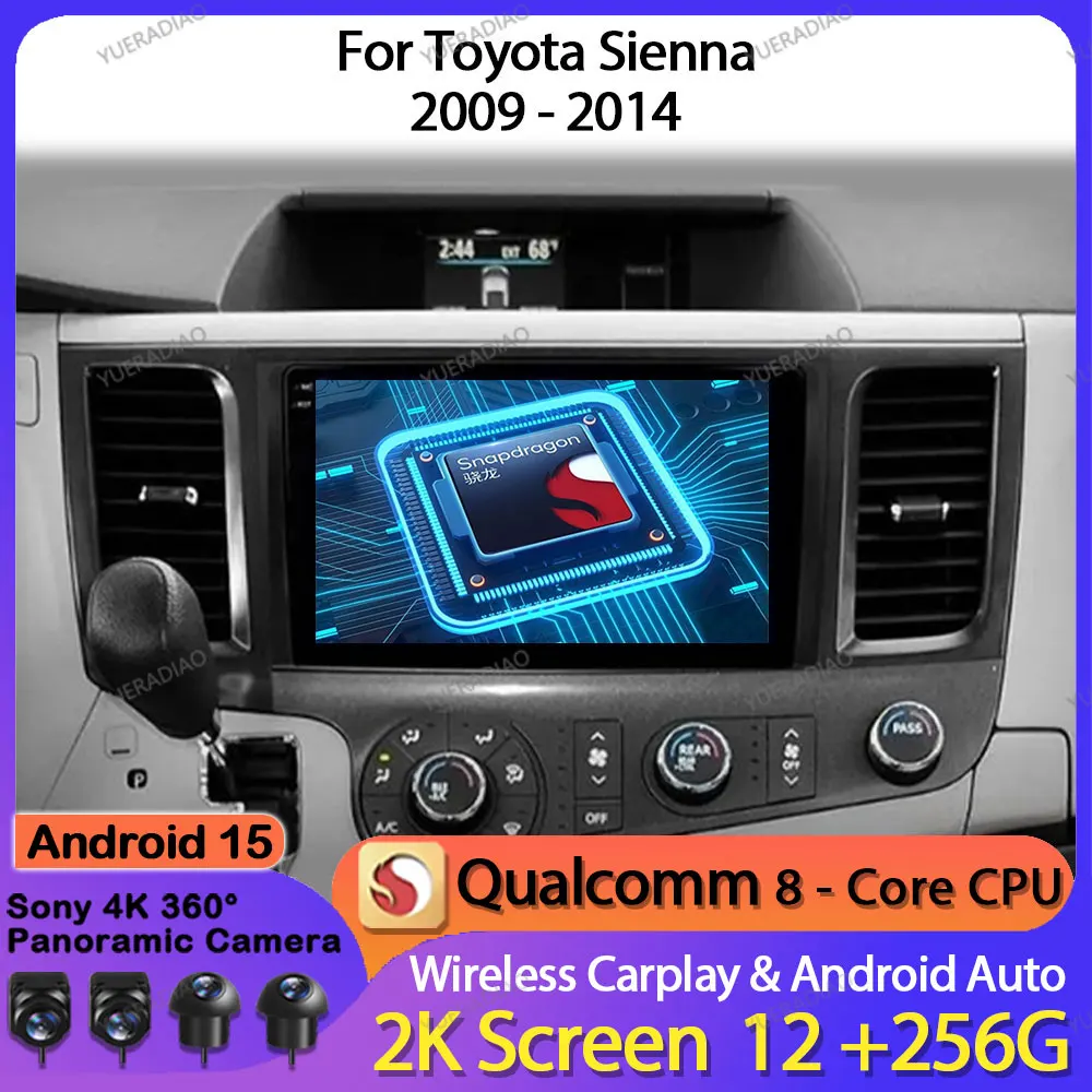 Автомобильный радиоприемник Android 15 для Toyota Sienna 2009-2014 Мультимедийный видеоплеер 4G LTE 5G WIFI GPS NAVI 2DIN BT QLED Стерео Qualcomm
Автомобильный радиоприемник Android 15 для Toyota Sienna 2009-2014 Мультимедийный видеоплеер 4G LTE 5G WIFI GPS NAVI 2DIN BT QLED Стерео Qualcomm