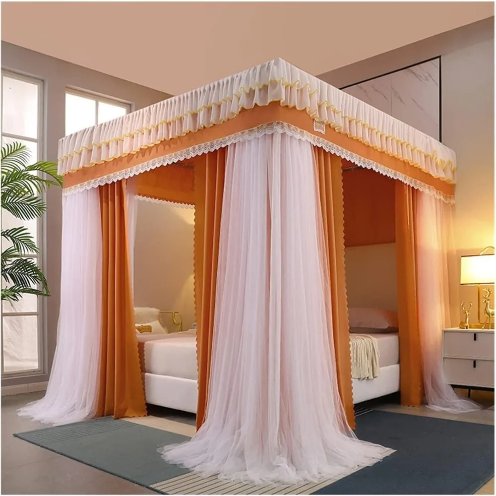 Bed Canopy Double Bed Mosquito Net,Double Rod Luxury Bed Canopy,Princess Style Bedroom Blackout Mosquito Net Bed Curtain (Size :
Bed Canopy Double Bed Mosquito Net,Double Rod Luxury Bed Canopy,Princess Style Bedroom Blackout Mosquito Net Bed Curtain (Size :