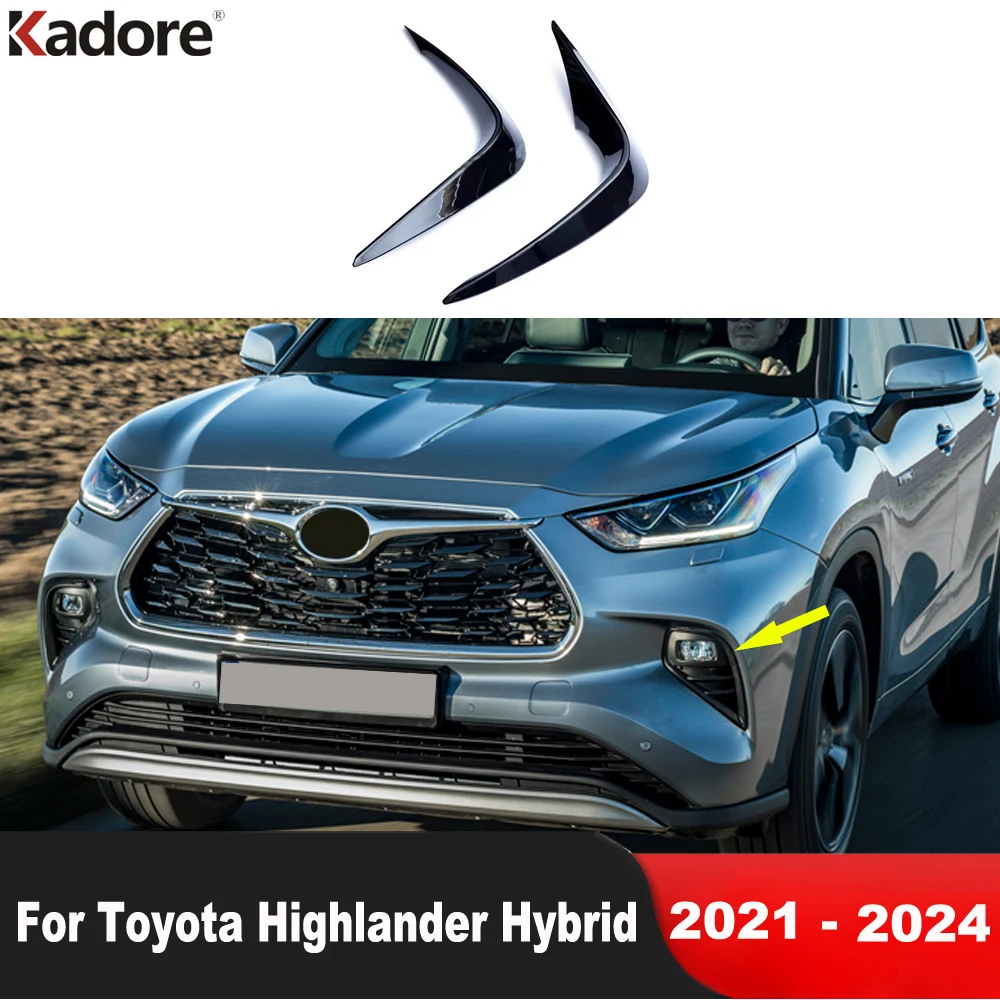 Front Fog Light Lamp Eyebrow Cover Trim For Toyota Highlander Hybrid 2021-2023 2024 Black Car Foglight Eyelid Strip Accessories
Front Fog Light Lamp Eyebrow Cover Trim For Toyota Highlander Hybrid 2021-2023 2024 Black Car Foglight Eyelid Strip Accessories