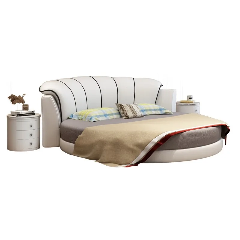 meters modern simple light luxury home size apartment master bedroom round Internet celebrity leather bed
meters modern simple light luxury home size apartment master bedroom round Internet celebrity leather bed