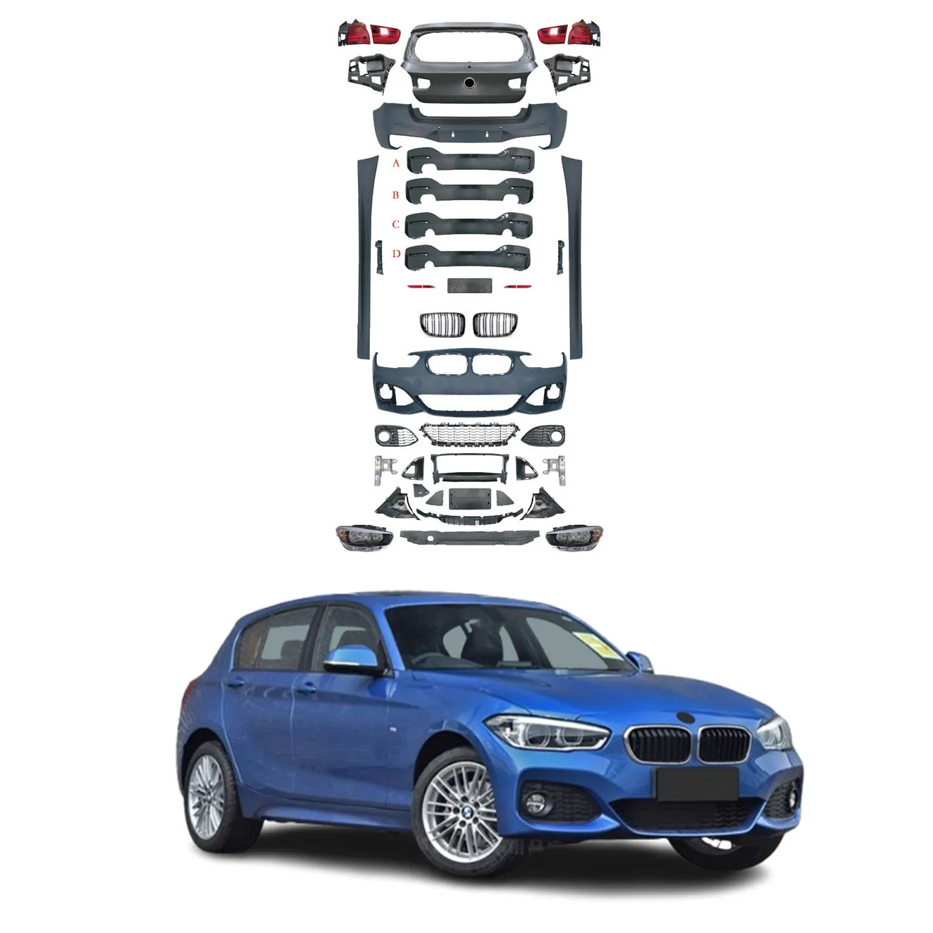 Комплект кузова в стиле MP для BMW 1 серии F20 116i 118i 125im, обновленный высококачественный передний бампер, боковые юбки, задний бампер, идеально подходит
Комплект кузова в стиле MP для BMW 1 серии F20 116i 118i 125im, обновленный высококачественный передний бампер, боковые юбки, задний бампер, идеально подходит