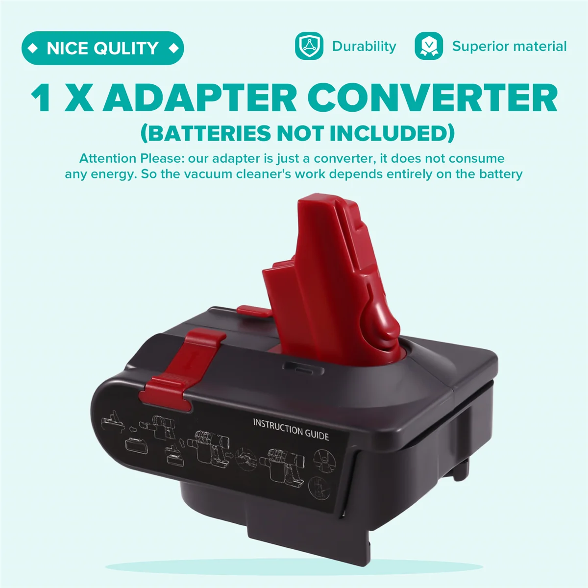 AA25 Adapter for V8 V7 V6 Battery Replacement for 18V Battery Converter Work for V6/V7/V8 Vacuum Cleaner
AA25 Adapter for V8 V7 V6 Battery Replacement for 18V Battery Converter Work for V6/V7/V8 Vacuum Cleaner