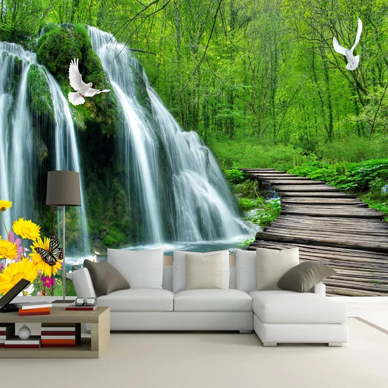 Custom 3D Wall Murals Classic Waterfall Mountain Forest Design for Living Room Bedroom Sofa TV Background Home Decor Wallpaper
Custom 3D Wall Murals Classic Waterfall Mountain Forest Design for Living Room Bedroom Sofa TV Background Home Decor Wallpaper
