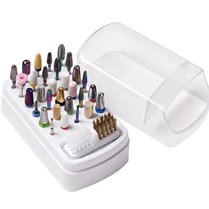 Professional Nail Drill Bit Holder with 30 Holes Display Storage Box Container Nail Drill Bits Holder Container Manicure Tools
Professional Nail Drill Bit Holder with 30 Holes Display Storage Box Container Nail Drill Bits Holder Container Manicure Tools
