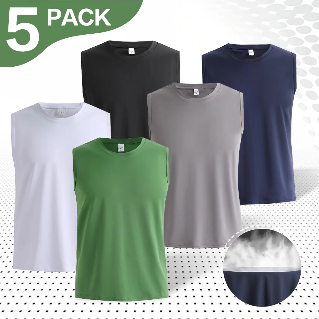 5-Pack Men's Sleeveless Tank Tops - Breathable, Quick-Drying Sports Vests, Multi-Color Casual Style, Comfortable Workout Shirts,
5-Pack Men's Sleeveless Tank Tops - Breathable, Quick-Drying Sports Vests, Multi-Color Casual Style, Comfortable Workout Shirts,