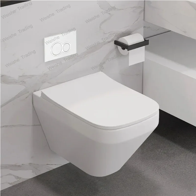 Space-saving Hanging Square Toilet Bowl Easy-cleaning Rimless Toilet For Market
Space-saving Hanging Square Toilet Bowl Easy-cleaning Rimless Toilet For Market