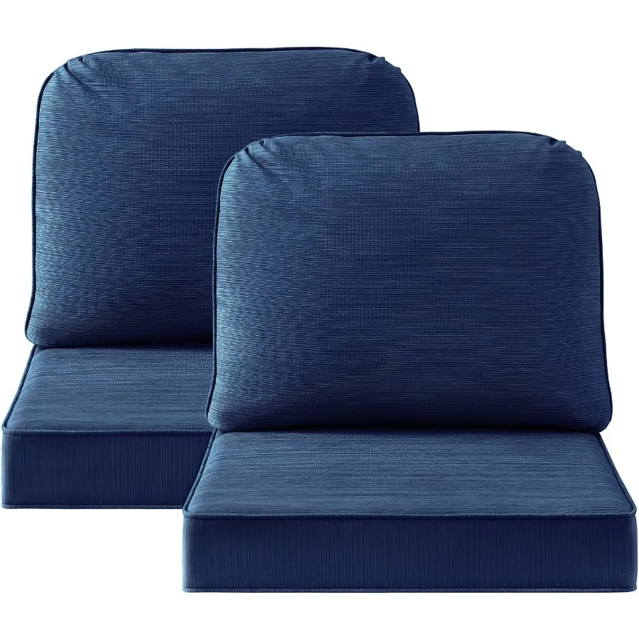 Outdoor Cushions for Patio Furniture Set of 2 24"x24" Water Repellent Chair Cushions Removable Seat Bottom and Back Cushion Cov
Outdoor Cushions for Patio Furniture Set of 2 24"x24" Water Repellent Chair Cushions Removable Seat Bottom and Back Cushion Cov