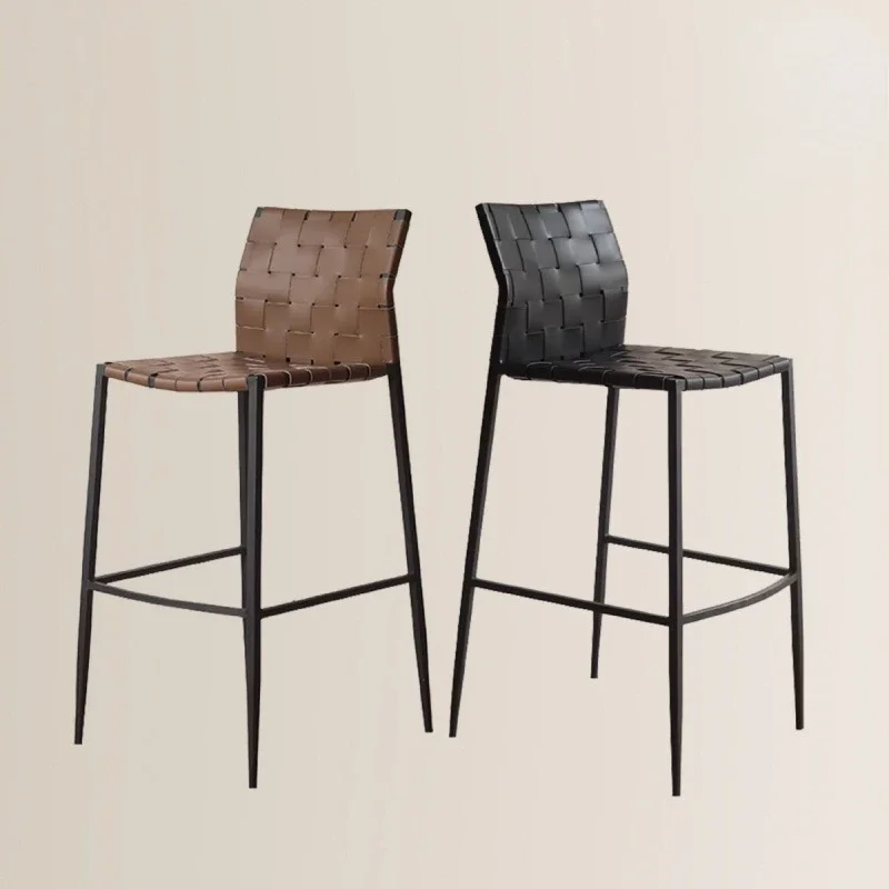 Light luxury modern minimalist home industrial style saddle leather minimalist high stool bar chair
Light luxury modern minimalist home industrial style saddle leather minimalist high stool bar chair