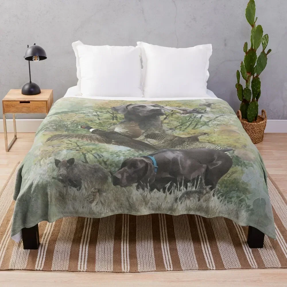 German Shorthaired Pointer, Hunting scene Throw Blanket cosplay anime Luxury Brand Blankets
German Shorthaired Pointer, Hunting scene Throw Blanket cosplay anime Luxury Brand Blankets