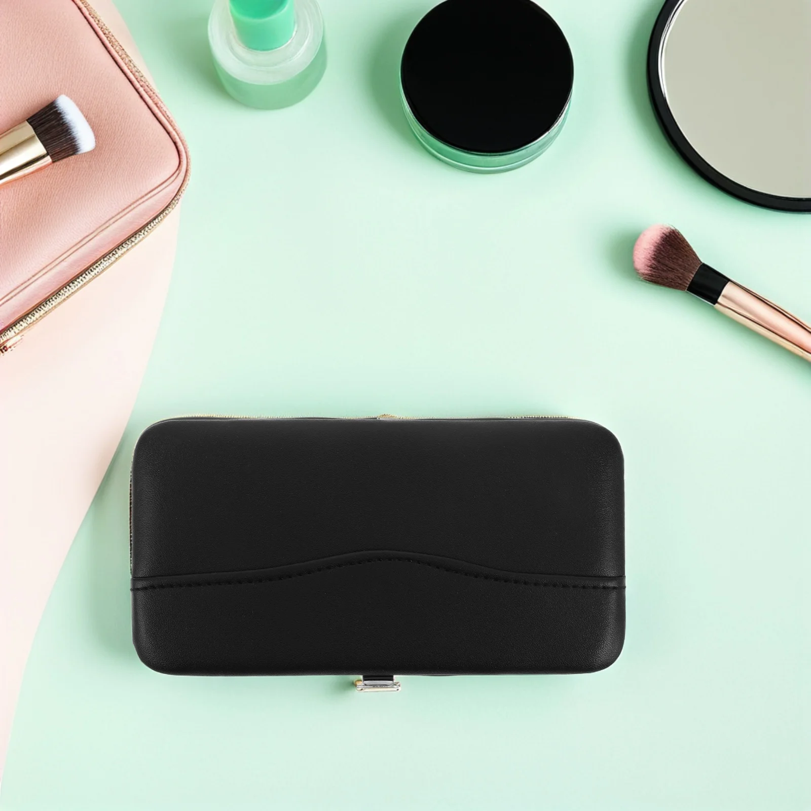 Eyelash Tool Storage Organizer Box Durable Pu Metal Portable For Travel Lash Extension Tweezer Scissors Brush Case Makeup Tools
Eyelash Tool Storage Organizer Box Durable Pu Metal Portable For Travel Lash Extension Tweezer Scissors Brush Case Makeup Tools