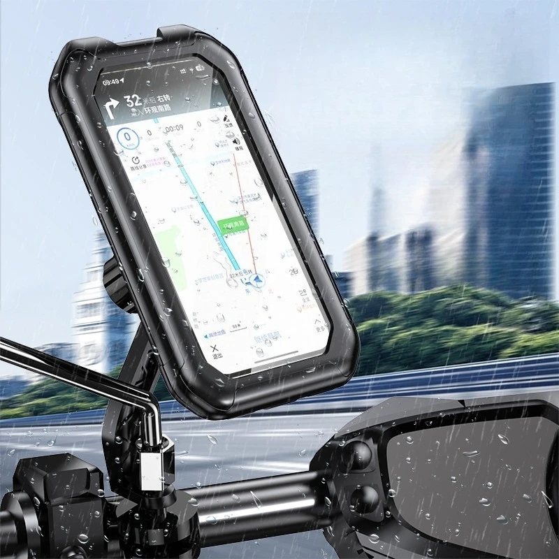 Motorcycle Phone Mount - Waterproof & Anti-Shock, Universal for E-Bike/Scooter/Delivery Riders, 360° Rotatable (Black)
Motorcycle Phone Mount - Waterproof & Anti-Shock, Universal for E-Bike/Scooter/Delivery Riders, 360° Rotatable (Black)