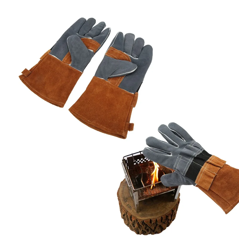 1 Pair Durable Leather Insulated Gloves Insulated Polyester Flame Retardant Gloves Portable Fireproof Gloves BBQ Grill
1 Pair Durable Leather Insulated Gloves Insulated Polyester Flame Retardant Gloves Portable Fireproof Gloves BBQ Grill
