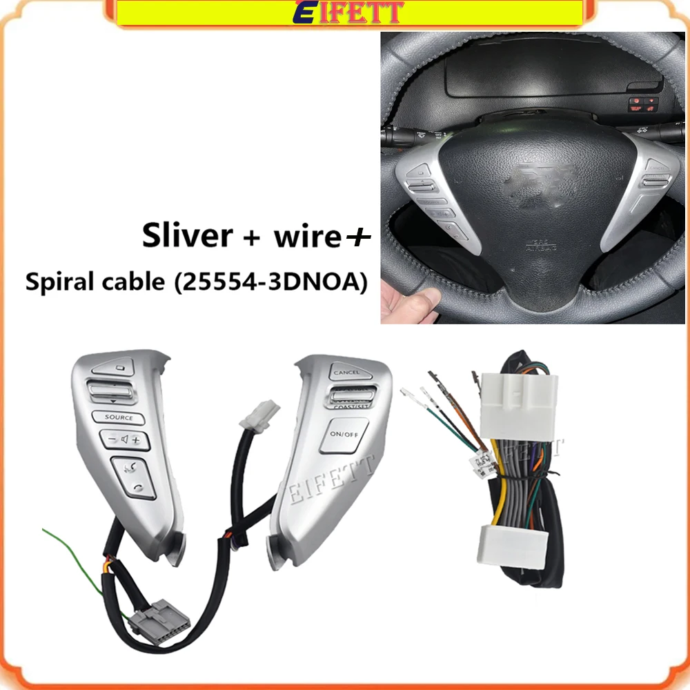 Bluetooth Switches Steering Wheel Cruise Control Button 25550-3DA6A 25554-3DNOA For NISSAN TIIDA 2011-2015 and NV200 2014-2018
Bluetooth Switches Steering Wheel Cruise Control Button 25550-3DA6A 25554-3DNOA For NISSAN TIIDA 2011-2015 and NV200 2014-2018