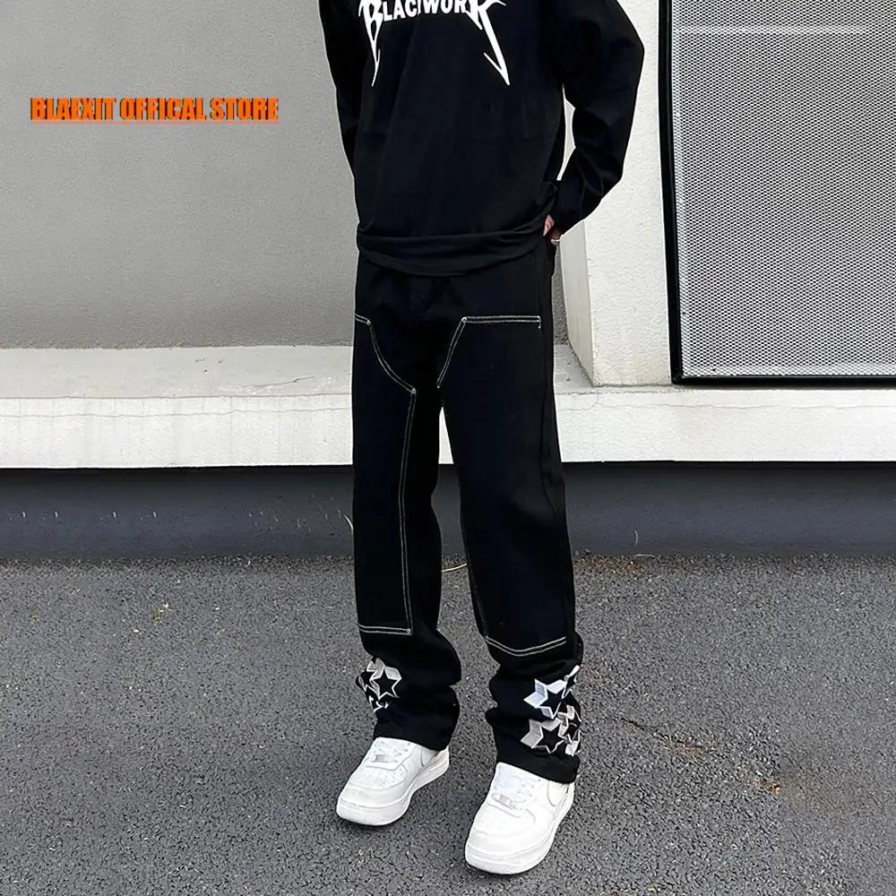 Graphic Jeans Men Y2k Flower Vaqueros Trousers Embroidery Patchwork Street Autumn Casual Streetwear Original Black Denim Pants
Graphic Jeans Men Y2k Flower Vaqueros Trousers Embroidery Patchwork Street Autumn Casual Streetwear Original Black Denim Pants