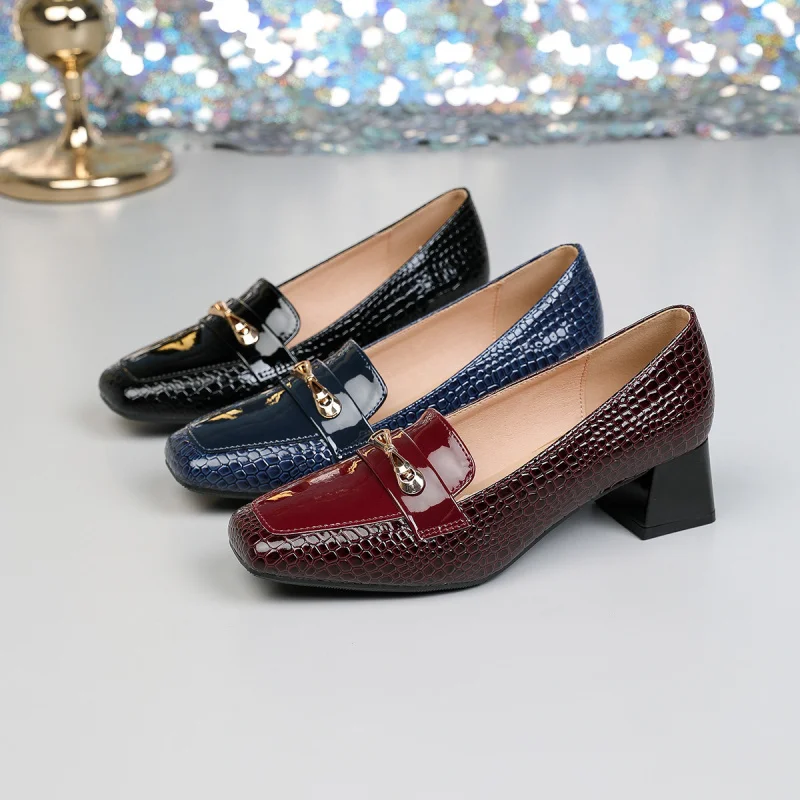Women's High Heels Mid-Calf Pumps European American Style Patent Leather Square Toe Chunky Heel Size 35-43
Women's High Heels Mid-Calf Pumps European American Style Patent Leather Square Toe Chunky Heel Size 35-43