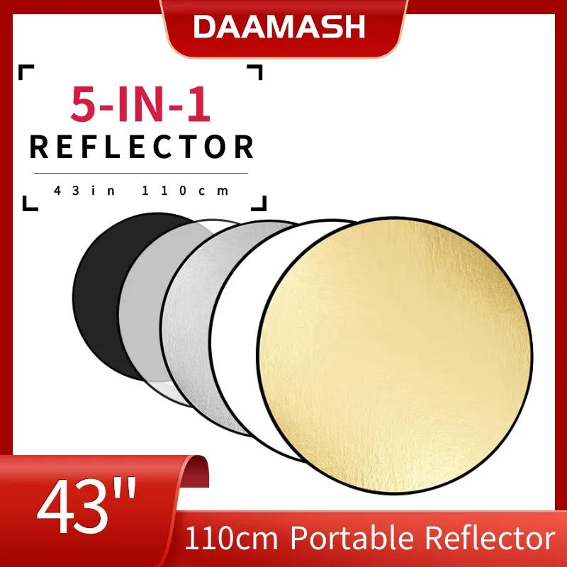 43 Inch/110cm Photography Light Reflector Collapsible Reflectors Kit With Clamp Metal Support For Photo Studio Lighting Shooting
43 Inch/110cm Photography Light Reflector Collapsible Reflectors Kit With Clamp Metal Support For Photo Studio Lighting Shooting
