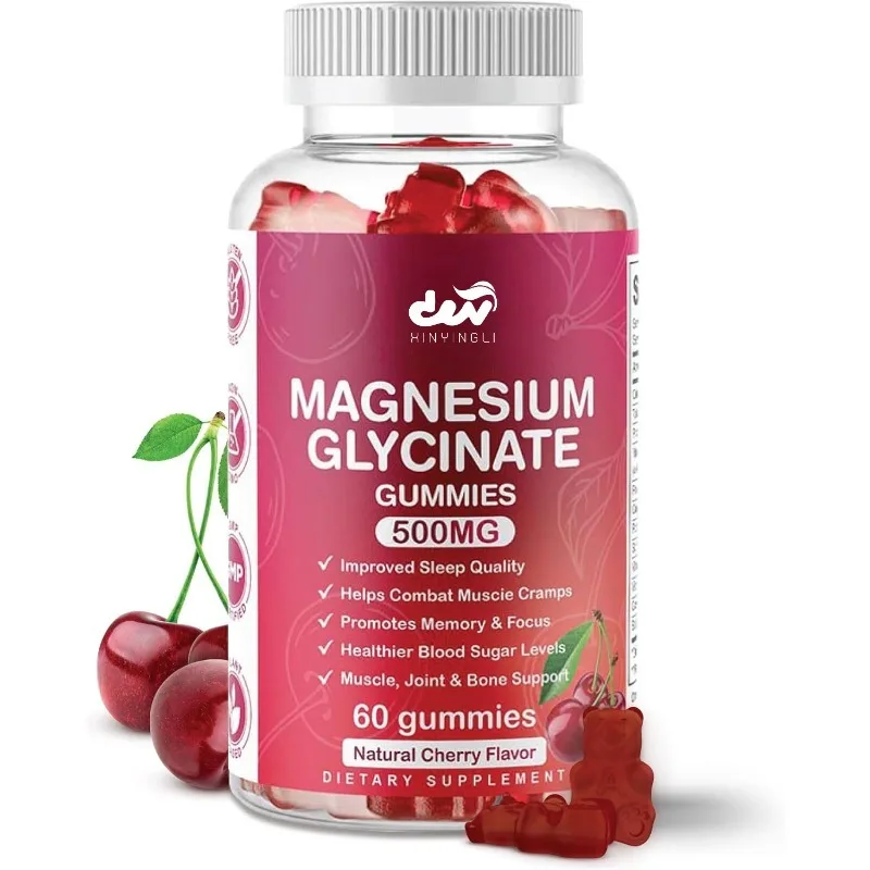 Magnesium glycinate gummies, magnesium glycinate supplements for relaxation and stress relief -60 gummies (cherry)
Magnesium glycinate gummies, magnesium glycinate supplements for relaxation and stress relief -60 gummies (cherry)