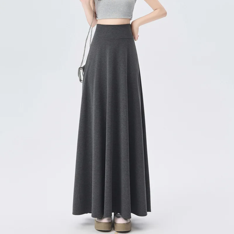 Harajuku Dark Gray High Waist A-line Maxi Skirt Casual Flowy Knit Long Skirt For Women Korean Minimalist Preppy Midi Skirts
Harajuku Dark Gray High Waist A-line Maxi Skirt Casual Flowy Knit Long Skirt For Women Korean Minimalist Preppy Midi Skirts