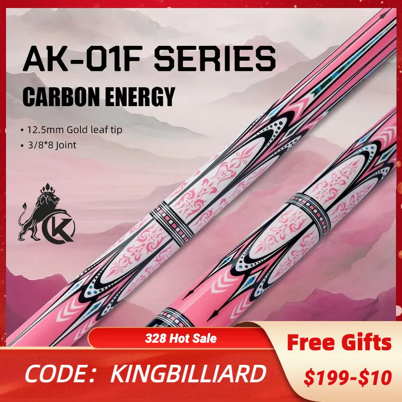 KONLLEN AK01F Carbon Fiber Pool Cue Stick with Low Deflection 12.5mm Tip 3/8*8 Joint Pin Suitable for Woman for Billiard Cue
KONLLEN AK01F Carbon Fiber Pool Cue Stick with Low Deflection 12.5mm Tip 3/8*8 Joint Pin Suitable for Woman for Billiard Cue