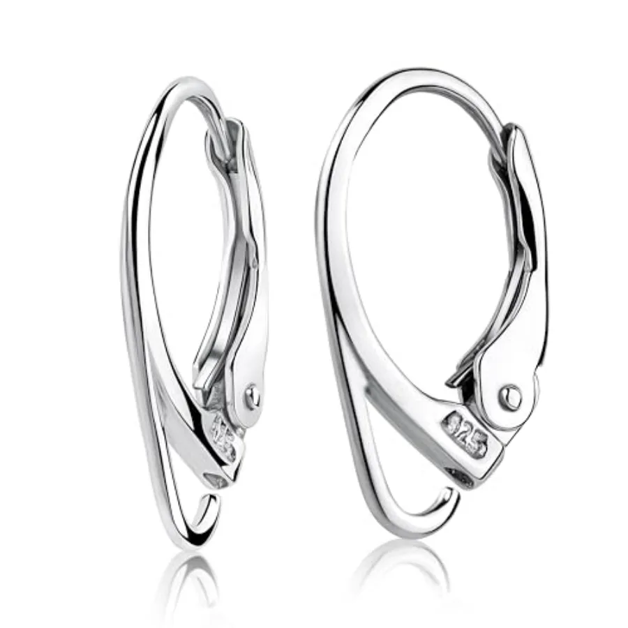 Sterling Silver Lever Back Earring Hooks for Jewelry Making - 925 Solid Silver Earring Findings, Hypoallergenic Earring Hooks f
Sterling Silver Lever Back Earring Hooks for Jewelry Making - 925 Solid Silver Earring Findings, Hypoallergenic Earring Hooks f