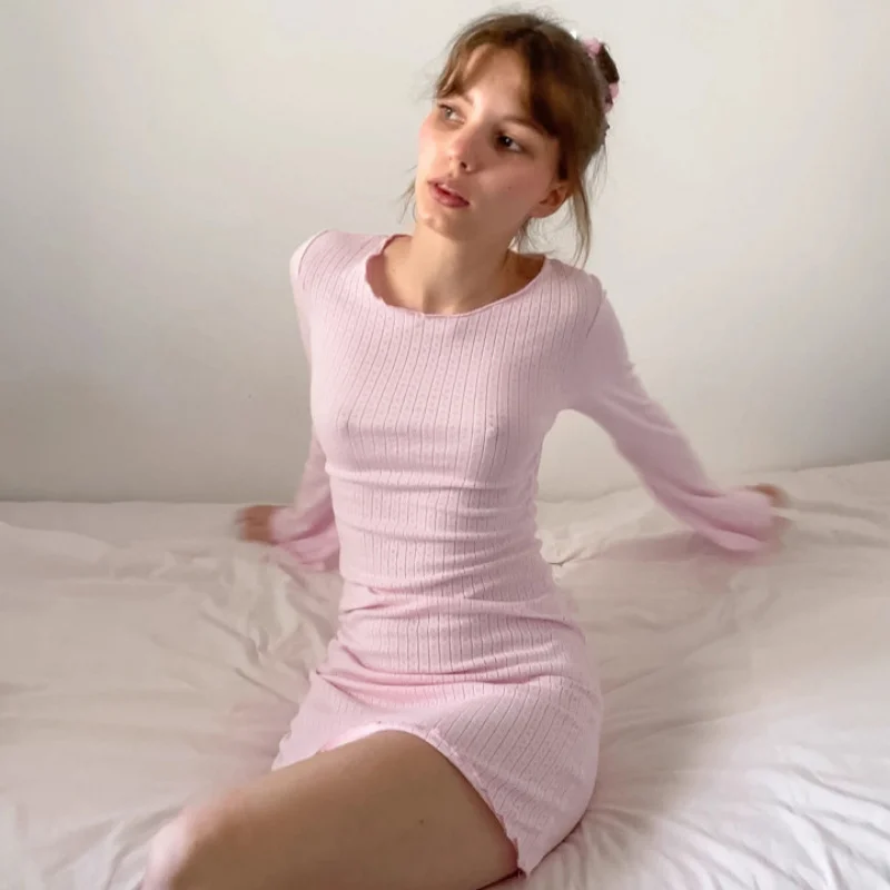Pure cotton pink knitted jacquard long-sleeve lace soft nightgown2026New European and American Autumn Wholesale Women's Home Wea
Pure cotton pink knitted jacquard long-sleeve lace soft nightgown2026New European and American Autumn Wholesale Women's Home Wea