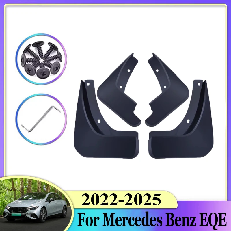4 шт. автомобильные брызговики для Mercedes Benz EQE 2022-2025 V295 350 450+ седан с защитой от брызг, переднее и заднее крыло, крышка колеса, брызговик
4 шт. автомобильные брызговики для Mercedes Benz EQE 2022-2025 V295 350 450+ седан с защитой от брызг, переднее и заднее крыло, крышка колеса, брызговик