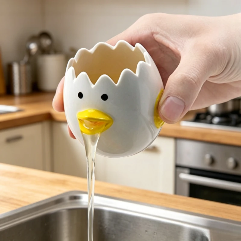 Ins Cute Ceramic Egg Separator, Practical Egg Filter Kitchen Baking Accessory
Ins Cute Ceramic Egg Separator, Practical Egg Filter Kitchen Baking Accessory