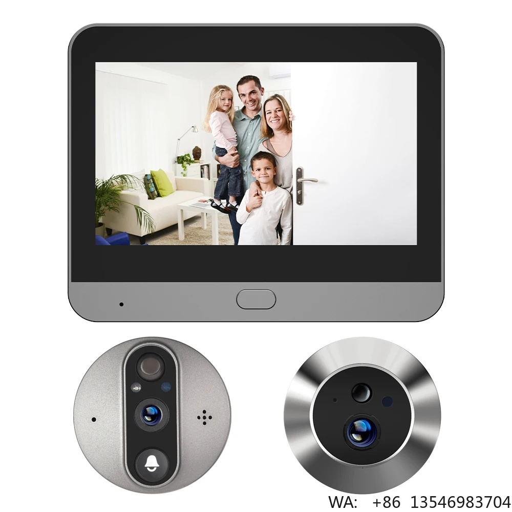 3MP Smart Life Tuya APP WiFi Door Bell Eye Mini Peephole Doorbell Camera Battery PIR IR Alexa Google Digital Viewer with Monitor
3MP Smart Life Tuya APP WiFi Door Bell Eye Mini Peephole Doorbell Camera Battery PIR IR Alexa Google Digital Viewer with Monitor