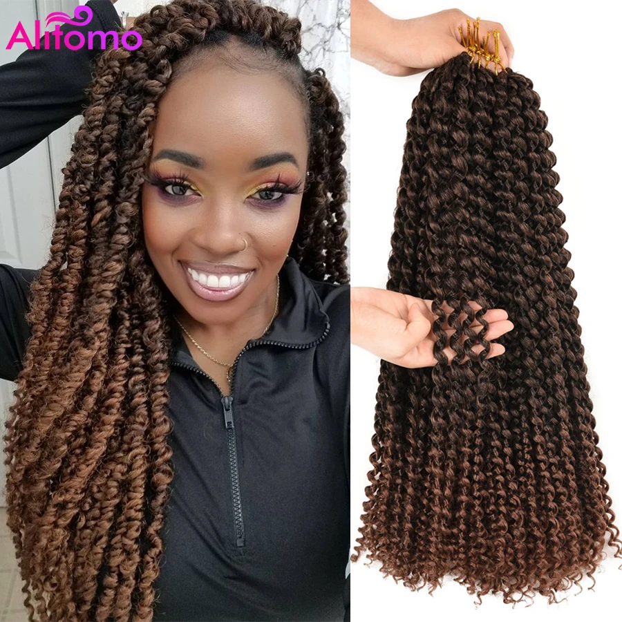 Alitomo Water Wave Passion Twist Crochet Braids Hair for Butterfly Locs Synthetic Hot Water Setting Curly Crochet Braiding Hair
Alitomo Water Wave Passion Twist Crochet Braids Hair for Butterfly Locs Synthetic Hot Water Setting Curly Crochet Braiding Hair