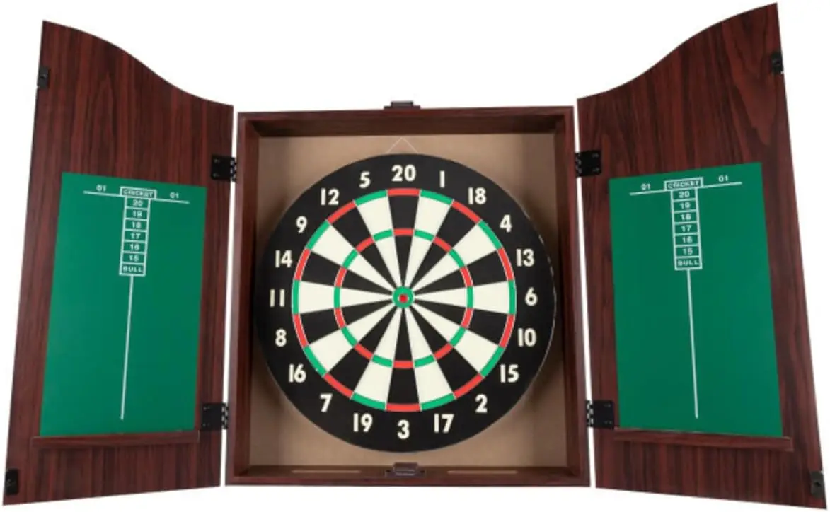 18-Inch Dart Board Cabinet Set with 6 Steel-Tip Darts & Chalkboard Scoreboard for Game Room, Home Bar, Man Cave
18-Inch Dart Board Cabinet Set with 6 Steel-Tip Darts & Chalkboard Scoreboard for Game Room, Home Bar, Man Cave