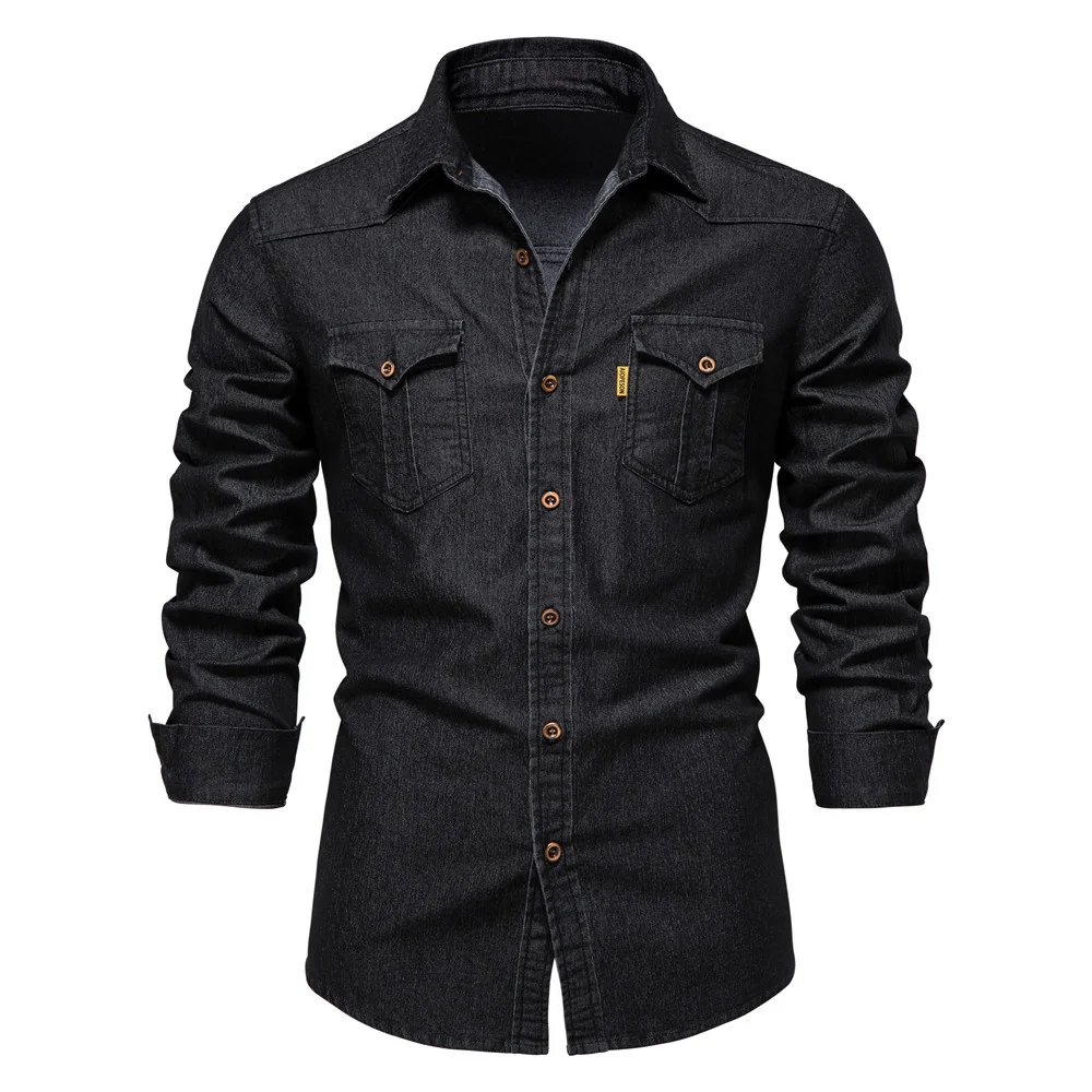 Size US 2023 Spring Autumn Fashion Cotton Long Sleeve Denim Streetwear Casual Solid Color Pocket Men Shirts Jacket
Size US 2023 Spring Autumn Fashion Cotton Long Sleeve Denim Streetwear Casual Solid Color Pocket Men Shirts Jacket