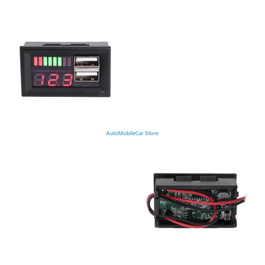 G8TE 12V Clear LED Digital Voltmeter Motorbike for Cars Meter with Dual USB Port 5V Output
G8TE 12V Clear LED Digital Voltmeter Motorbike for Cars Meter with Dual USB Port 5V Output