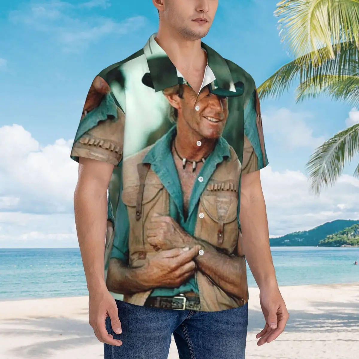 Paul Hogan Crocodile Dundee Hawaiian Shirts Fashion Men Short Sleeve Shirt for Summer Beach Men's Lapel Tops
Paul Hogan Crocodile Dundee Hawaiian Shirts Fashion Men Short Sleeve Shirt for Summer Beach Men's Lapel Tops