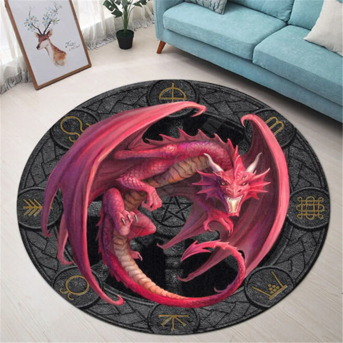 Круглый ковер премиум класса Dragon Lover, нескользящий коврик с 3D принтом, мягкий ковер для столовой, гостиной, спальни 06
Круглый ковер премиум класса Dragon Lover, нескользящий коврик с 3D принтом, мягкий ковер для столовой, гостиной, спальни 06