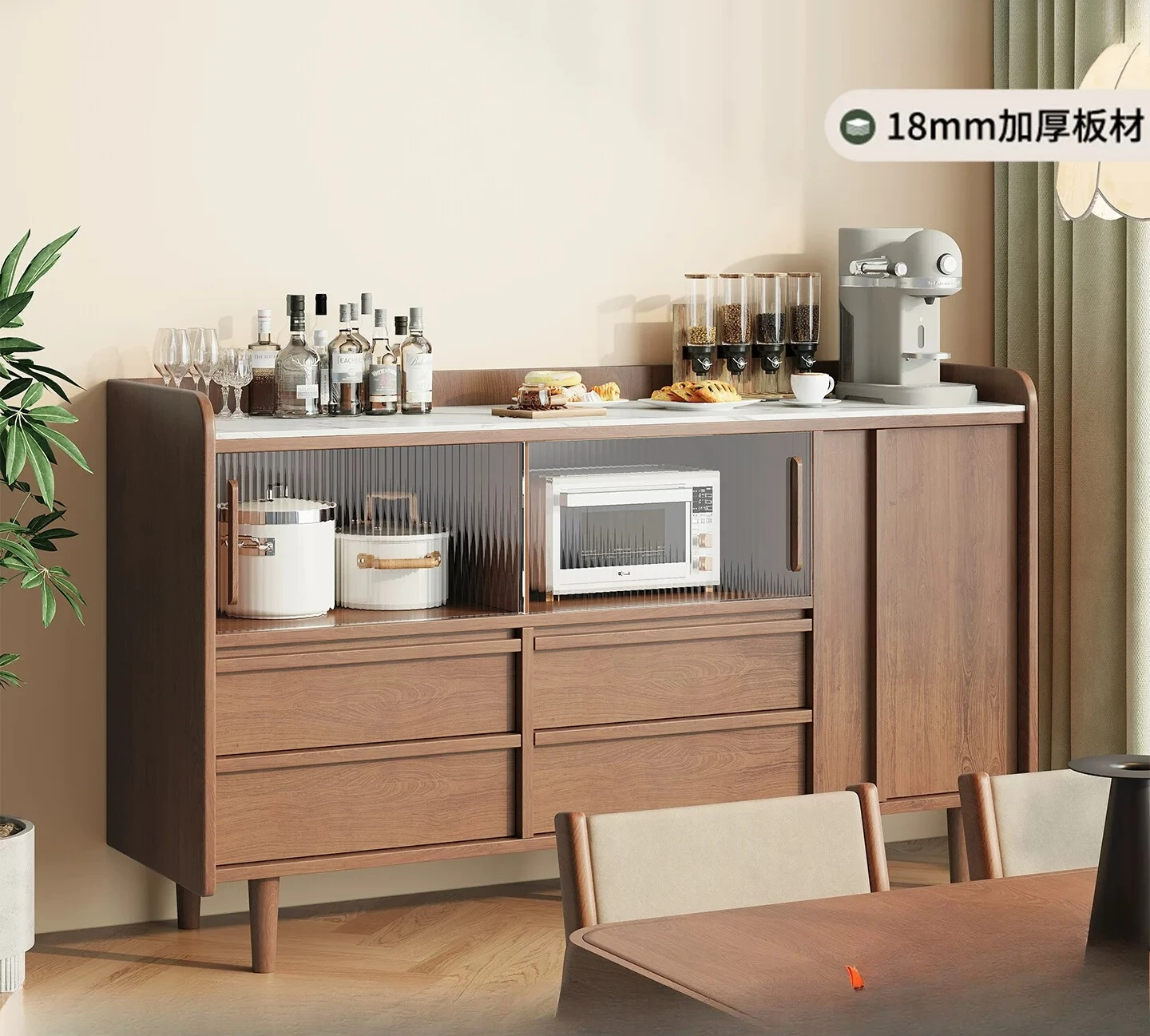 PYJ solid wood low dining side cabinet countertop rock slab medium antique style wall locker
PYJ solid wood low dining side cabinet countertop rock slab medium antique style wall locker