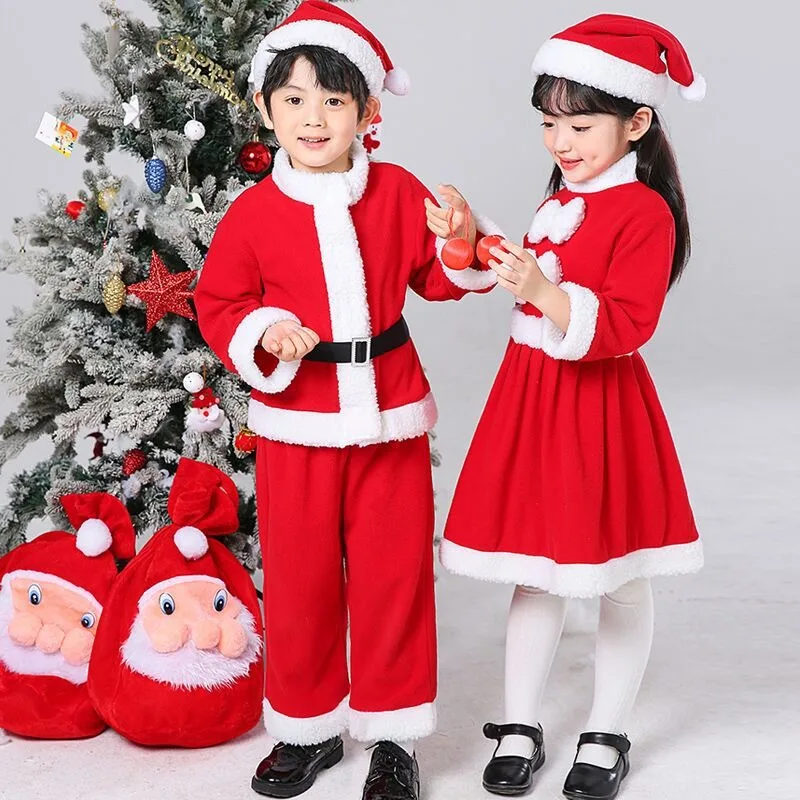Boys and Girls Santa Claus Costume with Hat Soft Family Christmas Outfit Santa's RolePlay Party Xmas Gifts Stage Performance
Boys and Girls Santa Claus Costume with Hat Soft Family Christmas Outfit Santa's RolePlay Party Xmas Gifts Stage Performance