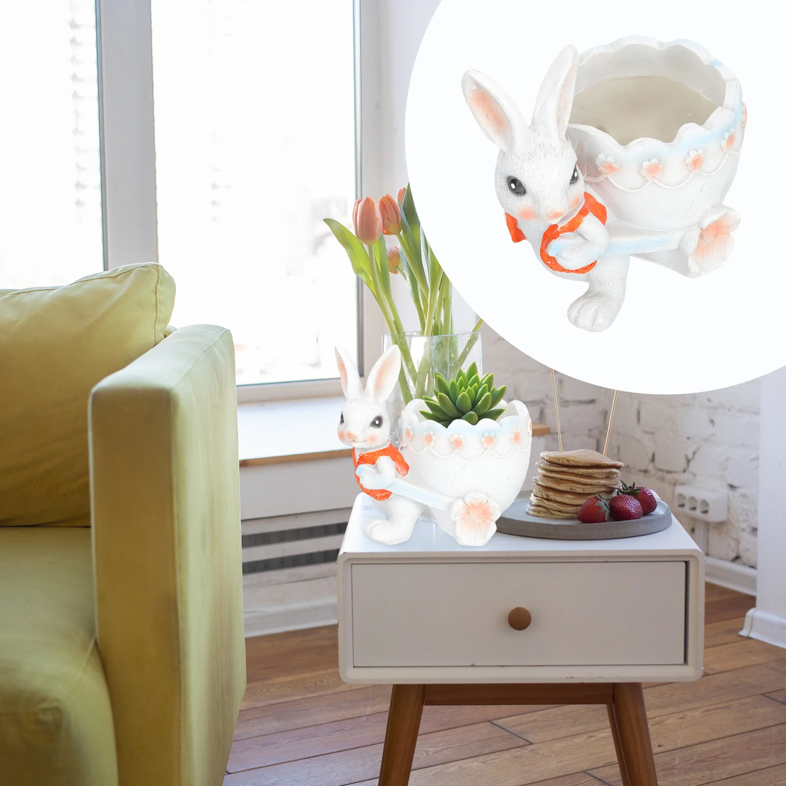 Rabbit Shape Succulent Pot Small Size Flower Pot for Desktop Decoration Resin Succulent Planter Home Garden Decor
Rabbit Shape Succulent Pot Small Size Flower Pot for Desktop Decoration Resin Succulent Planter Home Garden Decor