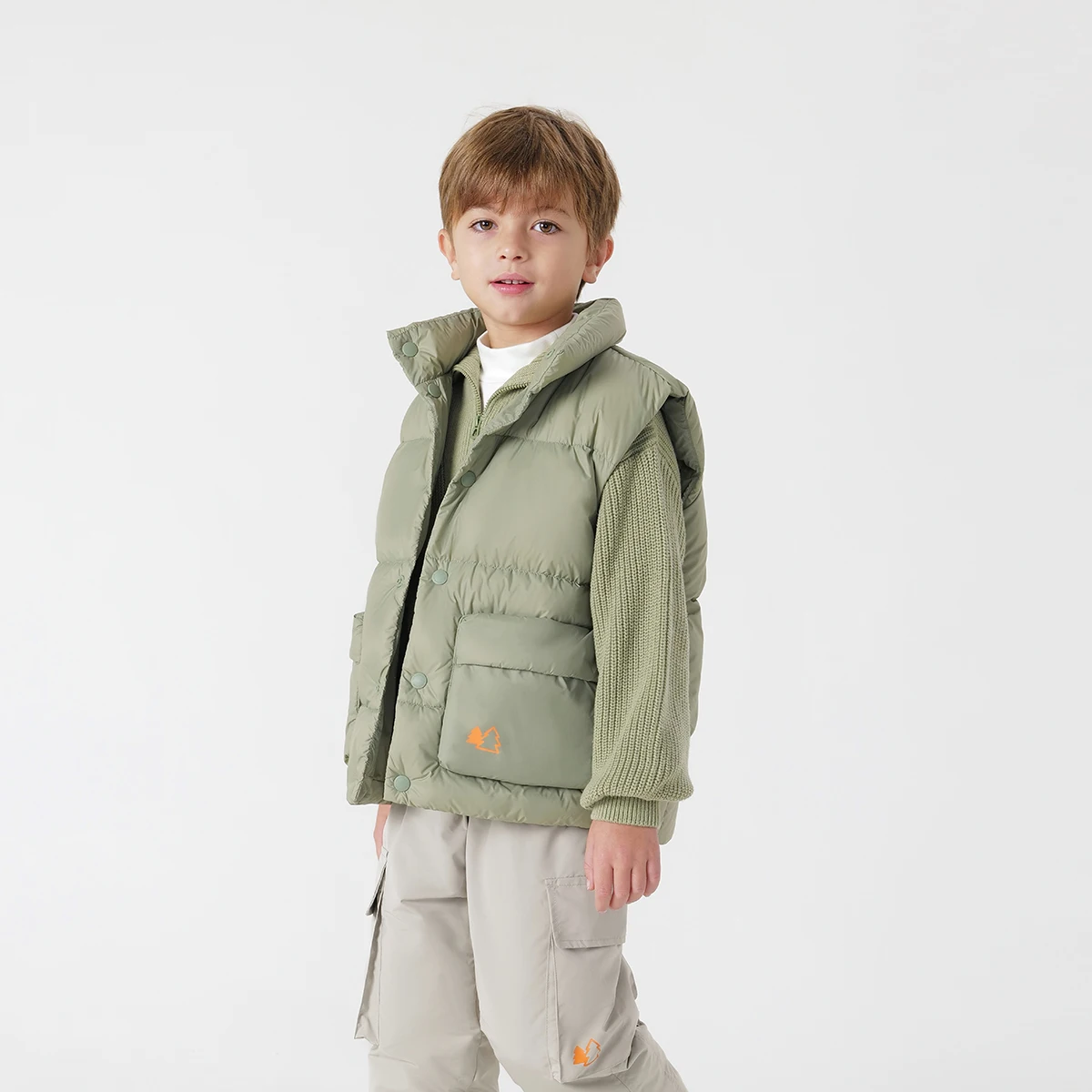 MARC&JANIE Outdoor Style Boys Three-proof Fabrics Ultra-lightweight Thickened Down Jacket Vest for Winter 231516
MARC&JANIE Outdoor Style Boys Three-proof Fabrics Ultra-lightweight Thickened Down Jacket Vest for Winter 231516